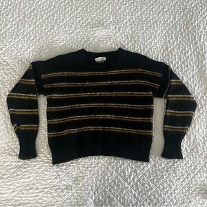 Isabele Marant Etoile Cropped Stripped Wool Sweater Small 40